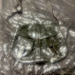 Michael Kors Metallic Silver Crossbody Bag